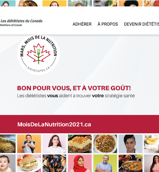 Bon pour vous, et à votre goût! Mois de la NUTRITION 2021