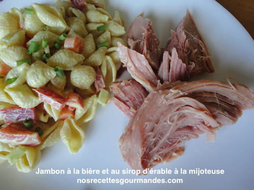 Jambon à la bière et au sirop d'érable à la mijoteuse